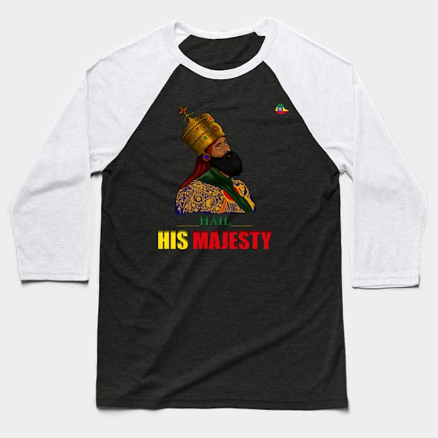 Ethiopian Emperor/King, Ethiopia Flag, Rastafarian Baseball T-Shirt by alzo